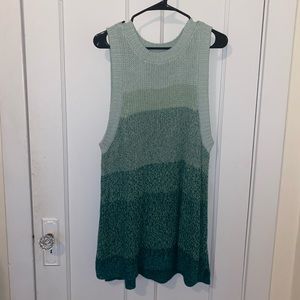 Shades of green sweater dress/vest